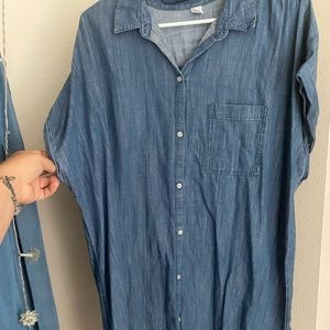 Chambray Button Down Dress